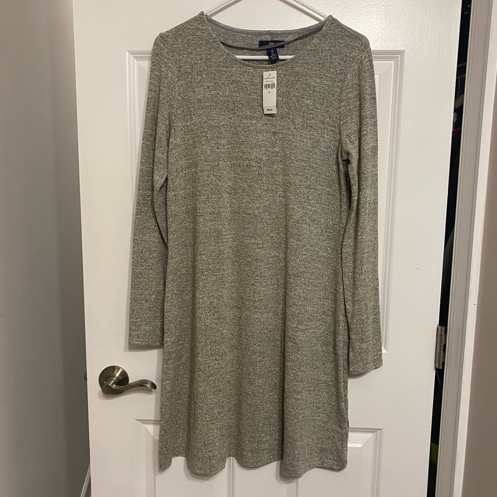 NWT Gap Gray and Gold Dress